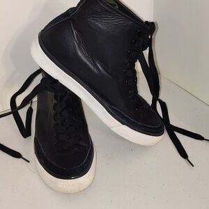 Rag & Bone High Top Sneakers 39.5 leather black